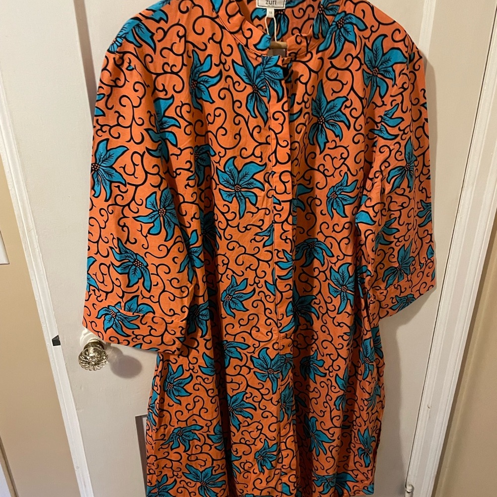 NWT Zuri Kenya Shirtdress Floral